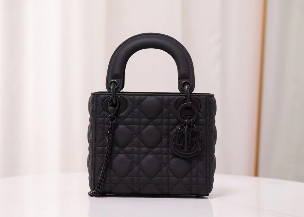 Dior Lady Mini Lambskin Bag Matte Black