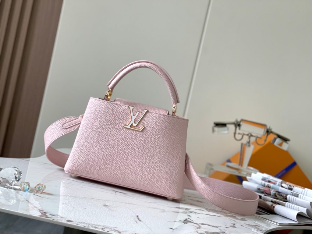 LOUIS VUITTON CAPUCINES Handheld One Shoulder Crossbody Bag Mini Women's Pink