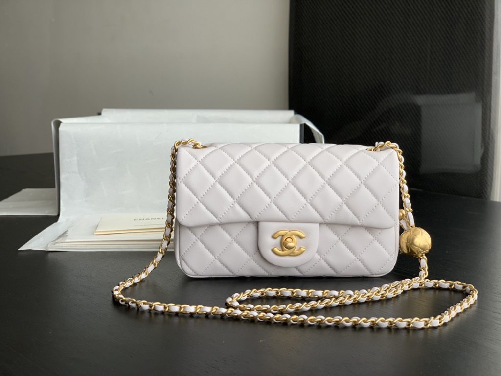 CHANEL Chanel 22B fall and winter new CF series small gold ball large mini shoulder crossbody bag mini women's models