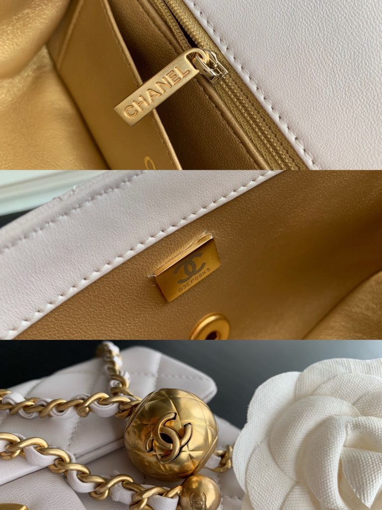 CHANEL Chanel 22B fall and winter new CF series small gold ball large mini shoulder crossbody bag mini women's models