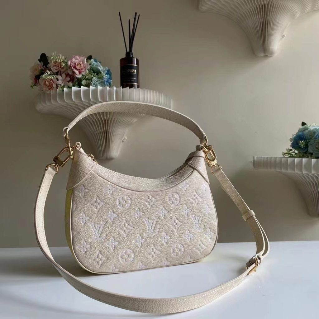 LOUIS VUITTON Bagatelle City Spring Collection BB Detachable and Adjustable Shoulder Strap Embossed Grain Cowhide Stick Bag Underarm Bag Single Shoulder Crossbody Handbag Small Women's Pink