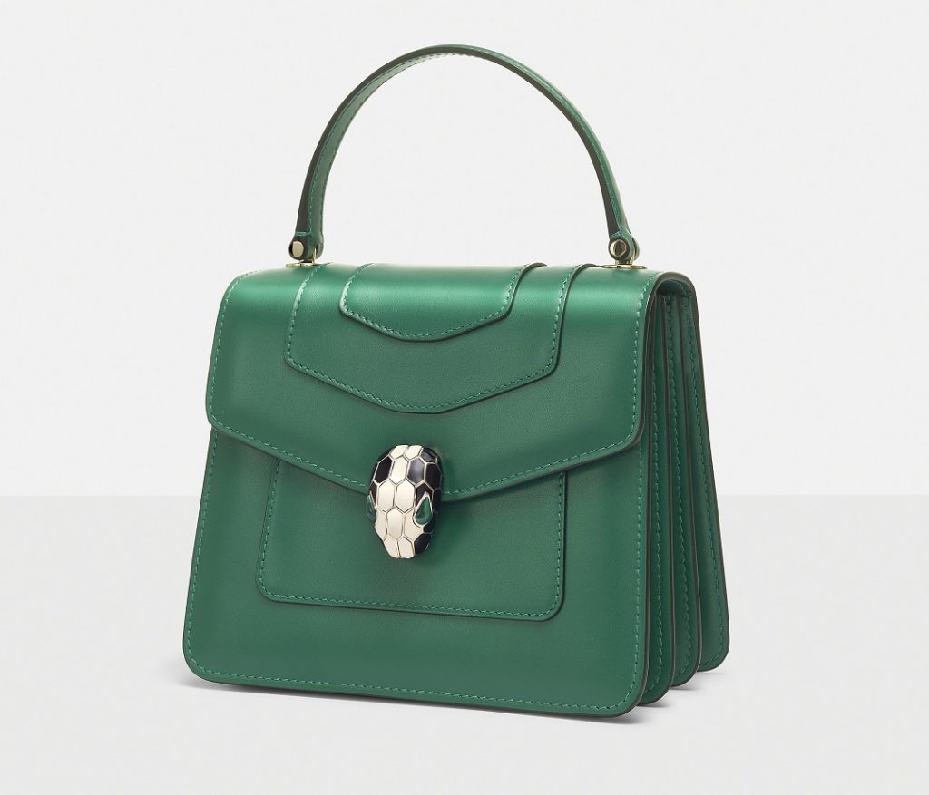 BVLGARI Emerald Green Serpenti Forever Clutch