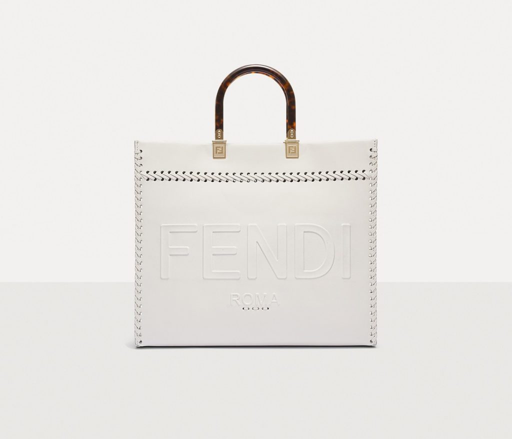 FENDI Sewn Trim Sunshine Tote Bag