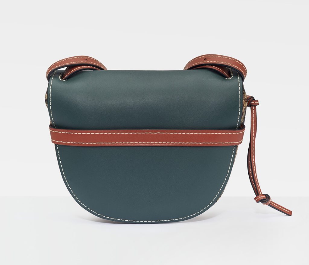 Loewe calfskin and plaid Gate Bag