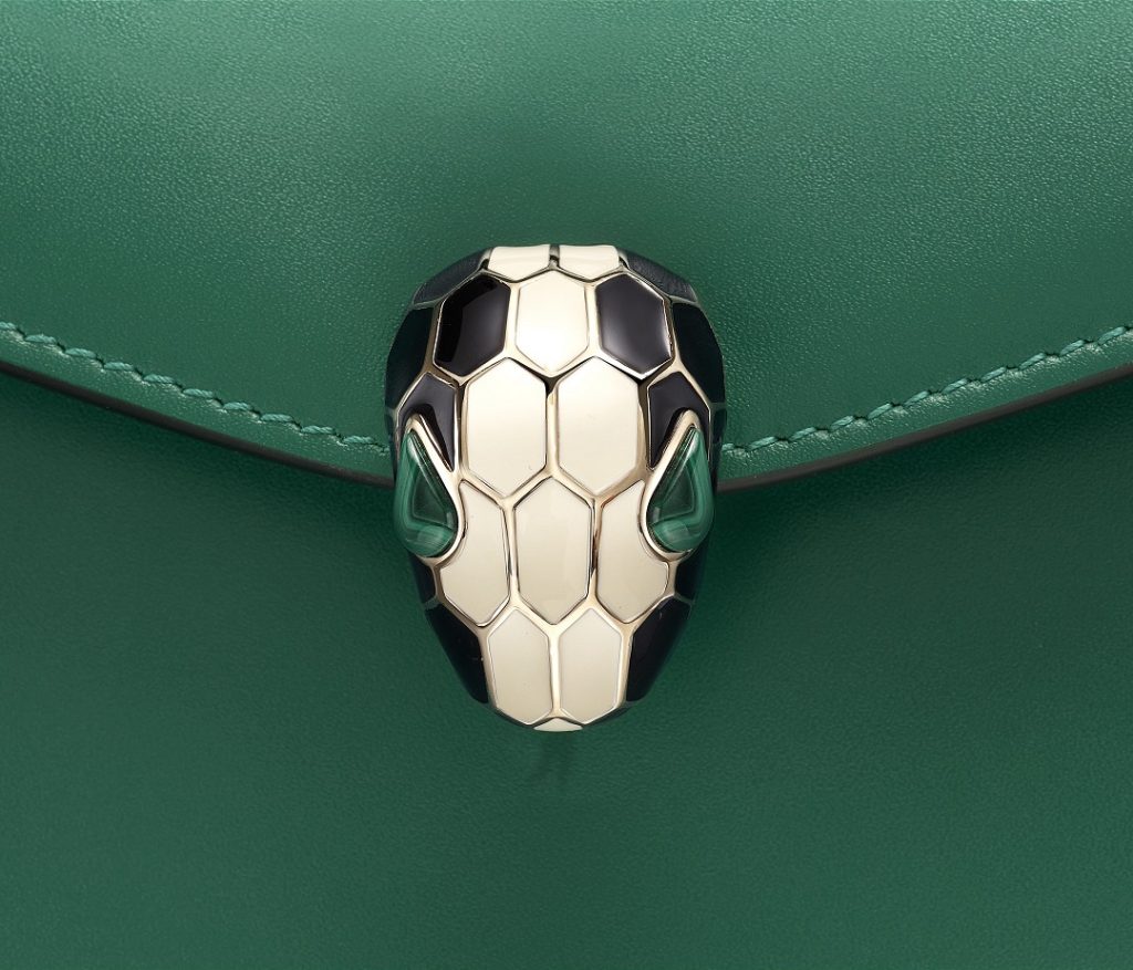 BVLGARI Emerald Green Serpenti Forever Clutch