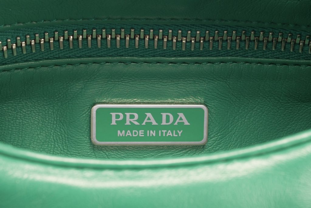 PRADA Mango Green Moon Bent Moon Bag