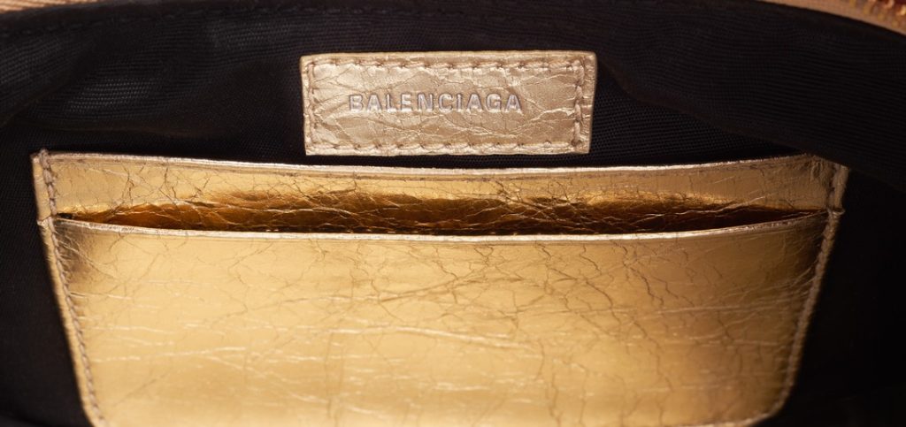 Balenciaga Light Gold Le Cagole Mini Chain Bag