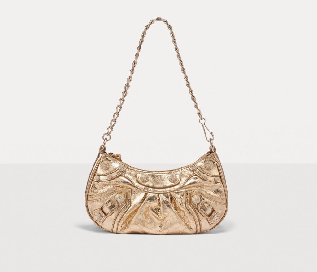 Balenciaga Light Gold Le Cagole Mini Chain Bag