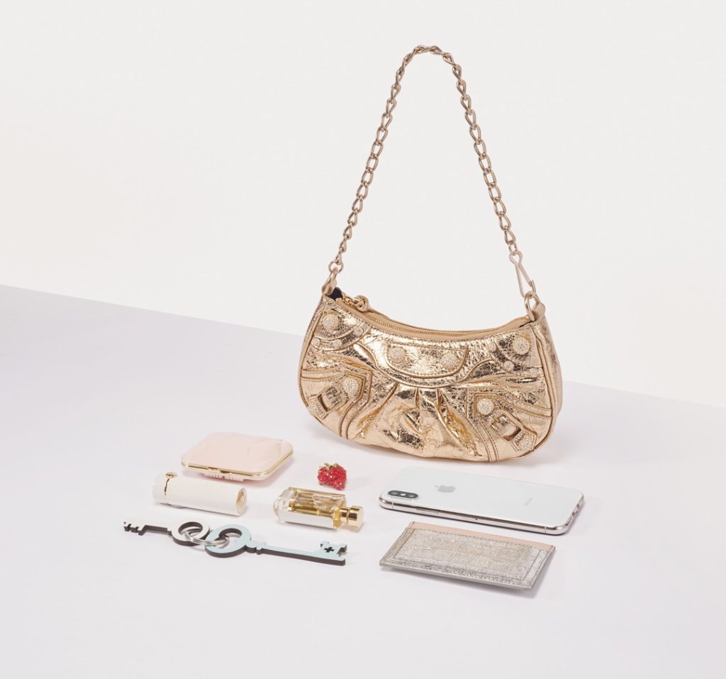 Balenciaga Light Gold Le Cagole Mini Chain Bag