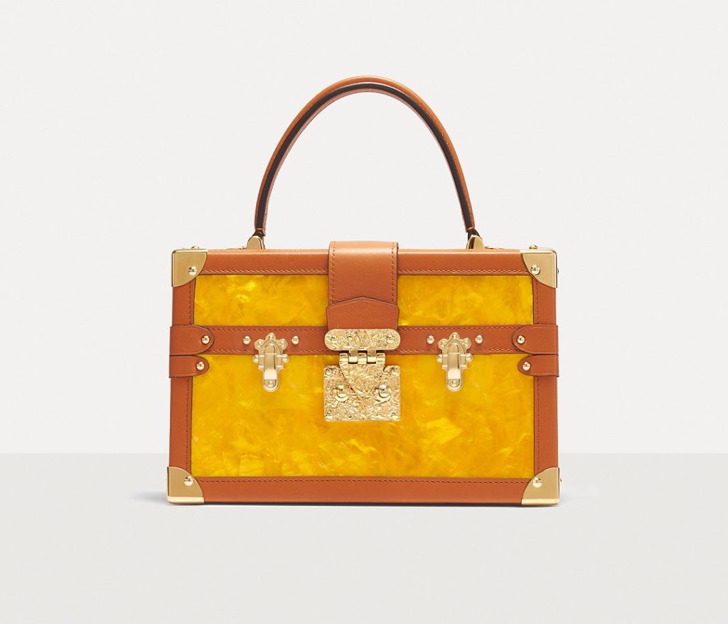 LV Yellow Mother of Pearl Petite Malle V Handbag