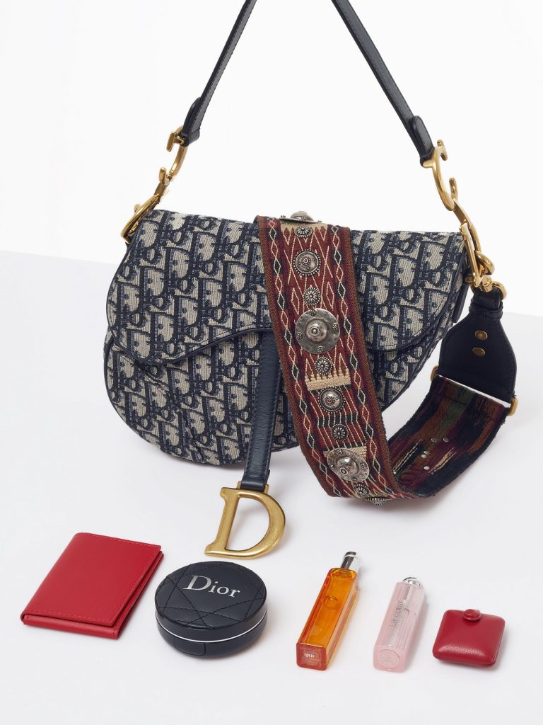 Dior Oblique canvas printed saddle bag