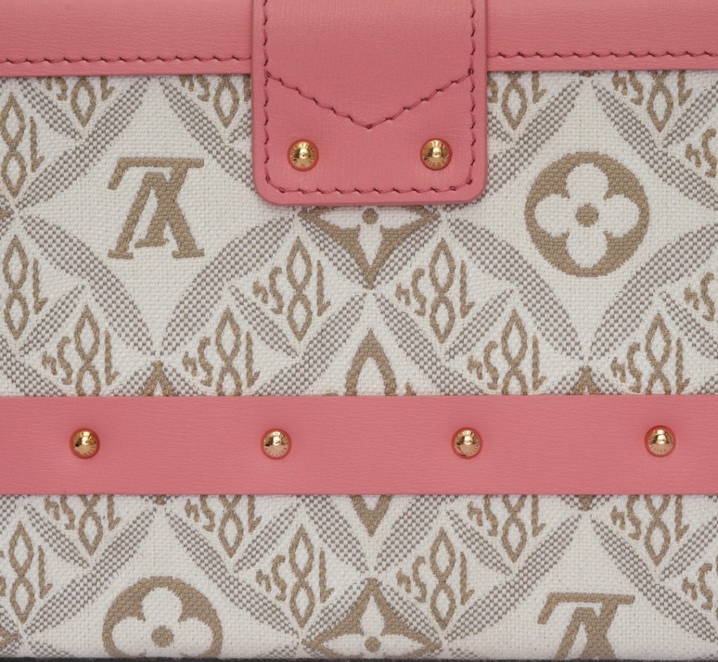 LV Pink Jacquard Fabric Petite Malle Small Hard Case