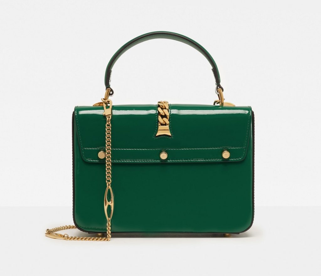 GUCCI Sylvie 1969 patent leather handbag