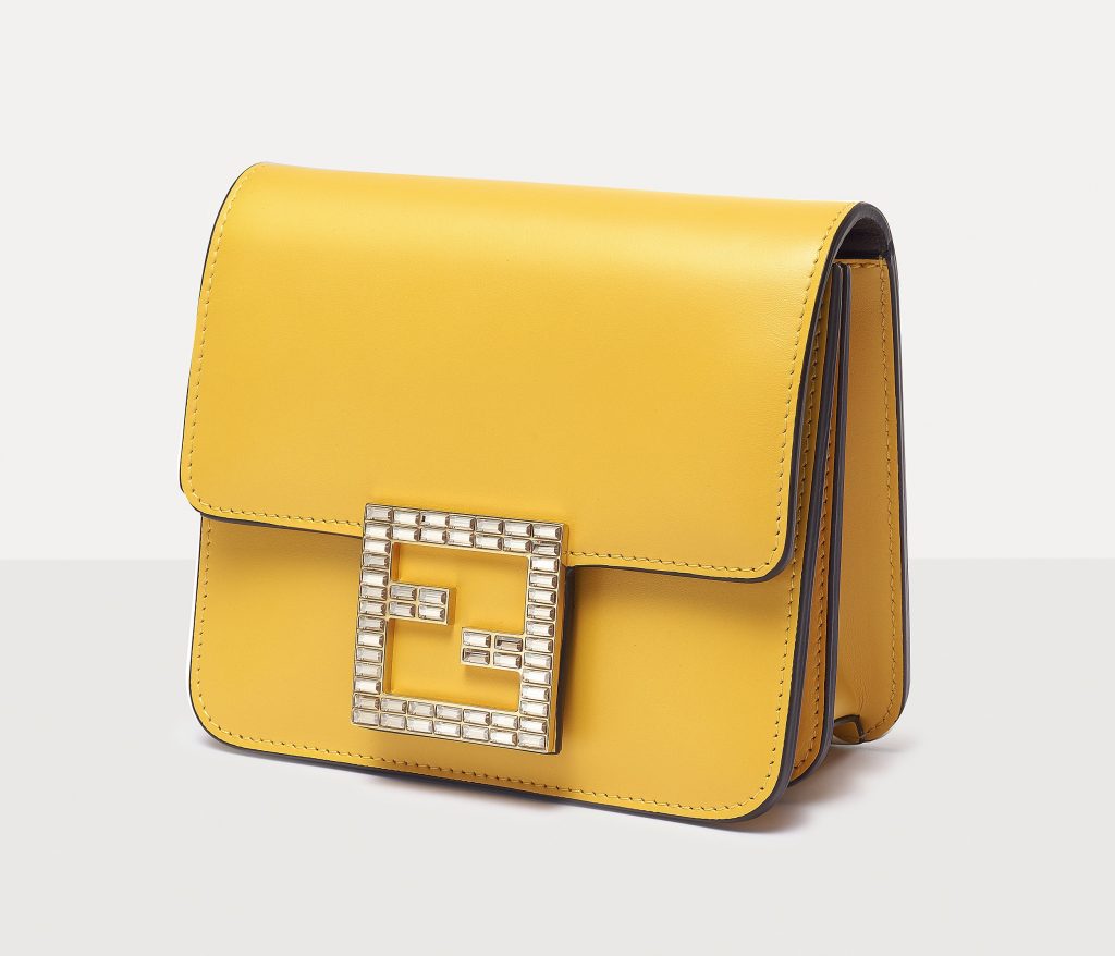 FENDI Yellow FAB Shoulder Bag