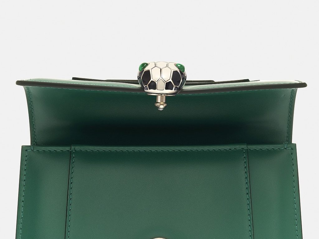 BVLGARI Emerald Green Serpenti Forever Clutch