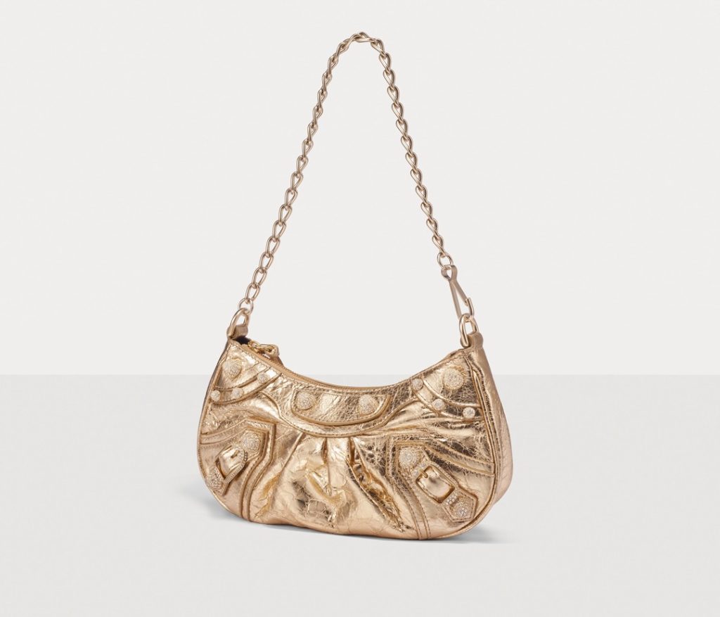 Balenciaga Light Gold Le Cagole Mini Chain Bag