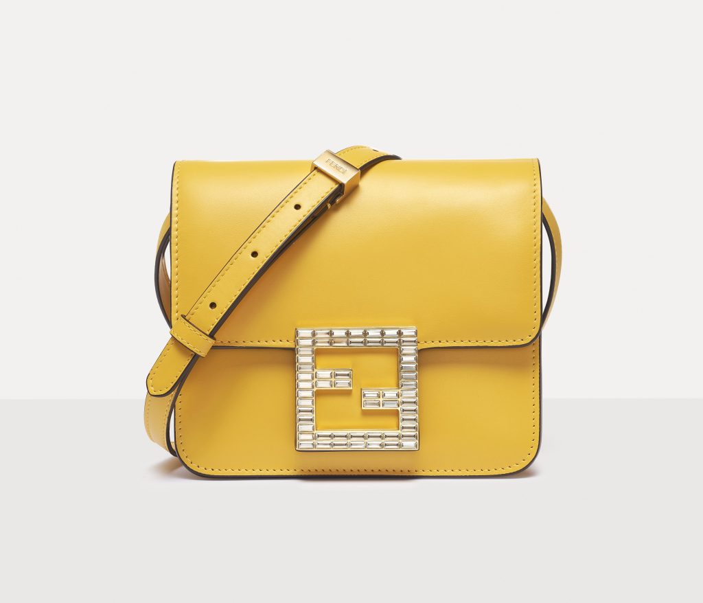 FENDI Yellow FAB Shoulder Bag