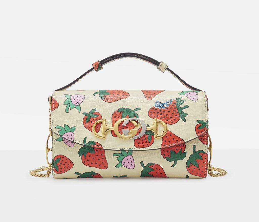 Gucci Strawberry Print Zumi Bag