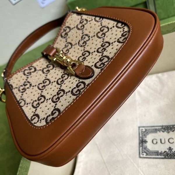 GUCCI Mini Jackie 1961 Gg Canvas Bag