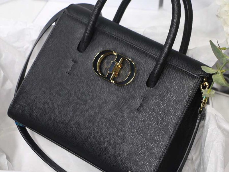 Dior Medium St Honoré Tote Bag In Black M9321