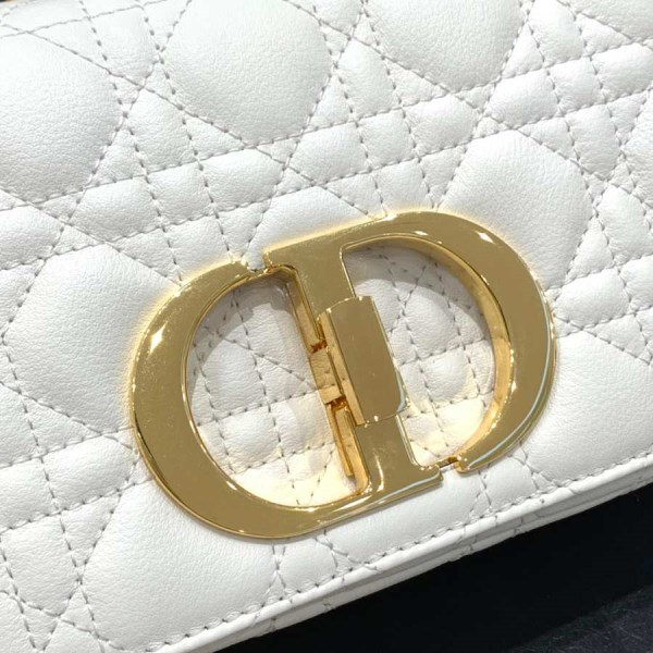 Dior Caro Small White Bag 20cm