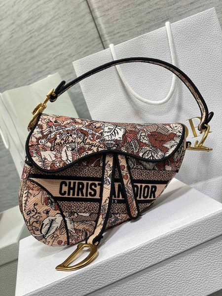 Dior Saddle Jardin Magique Embroidery Bag