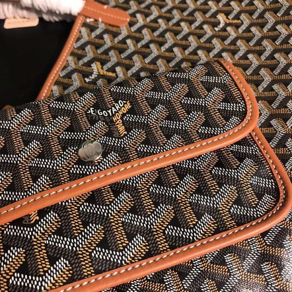 Goyard St Louis Tote GM Black/ Brown Bag