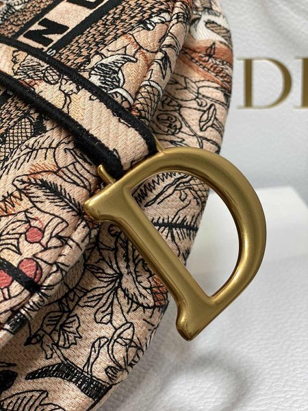 Dior Saddle Jardin Magique Embroidery Bag