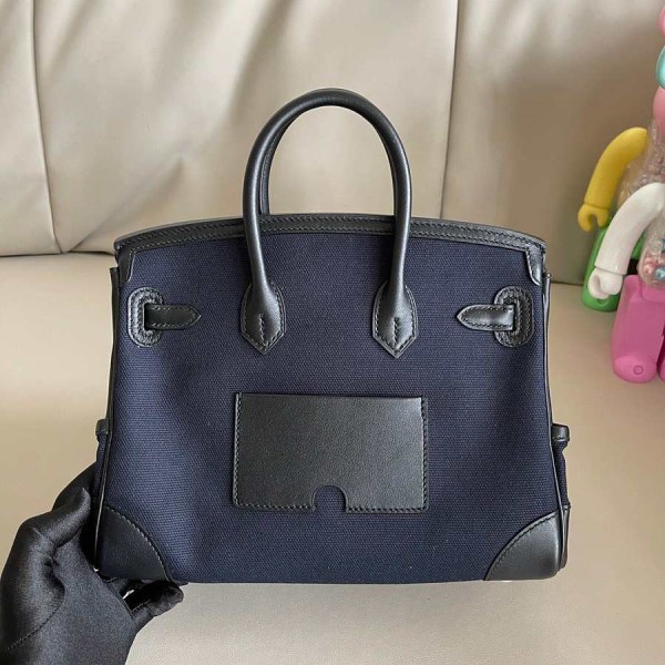 Hermes Birkin 25 Cargo Swift Blue Marine Silver Hardware Bag