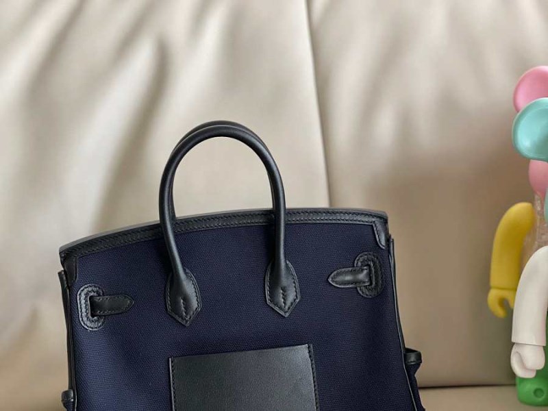 Hermes Birkin 25 Cargo Swift Blue Marine Silver Hardware Bag