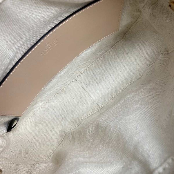 Gucci Matelassé Beige Leather Shoulder Bag