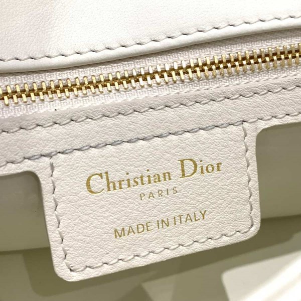 Dior Caro Small White Bag 20cm