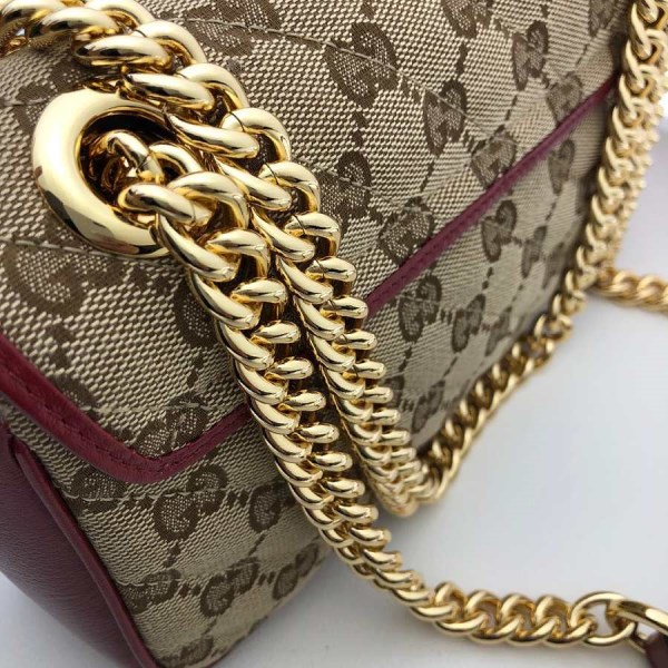 Gucci GG Marmont Mini Matelassé Red Shoulder Bag