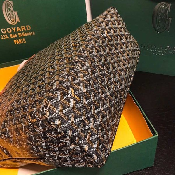 Goyard St Louis Tote GM Black/ Brown Bag