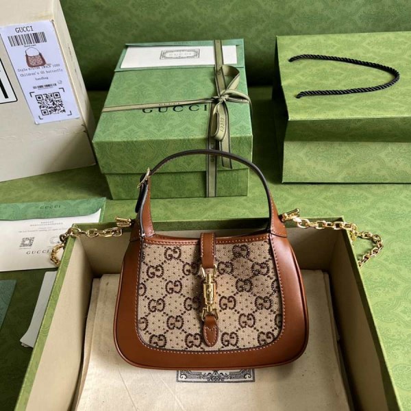 GUCCI Mini Jackie 1961 Gg Canvas Bag