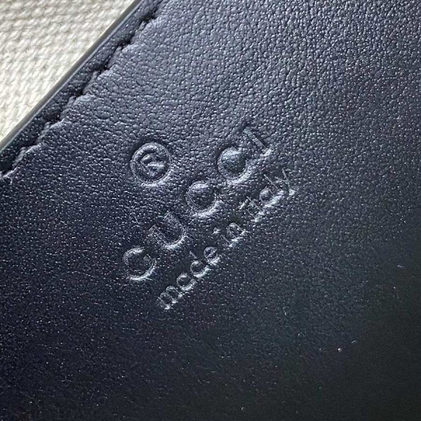 Gucci Matelassé Black Leather Shoulder Bag