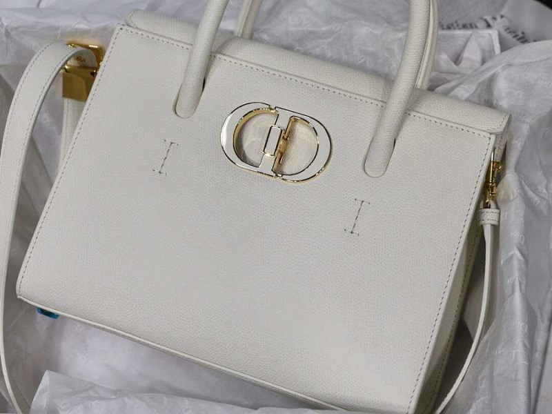 Dior Medium St Honoré Tote Bag In White M9321